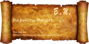Bajnóczy Margit névjegykártya